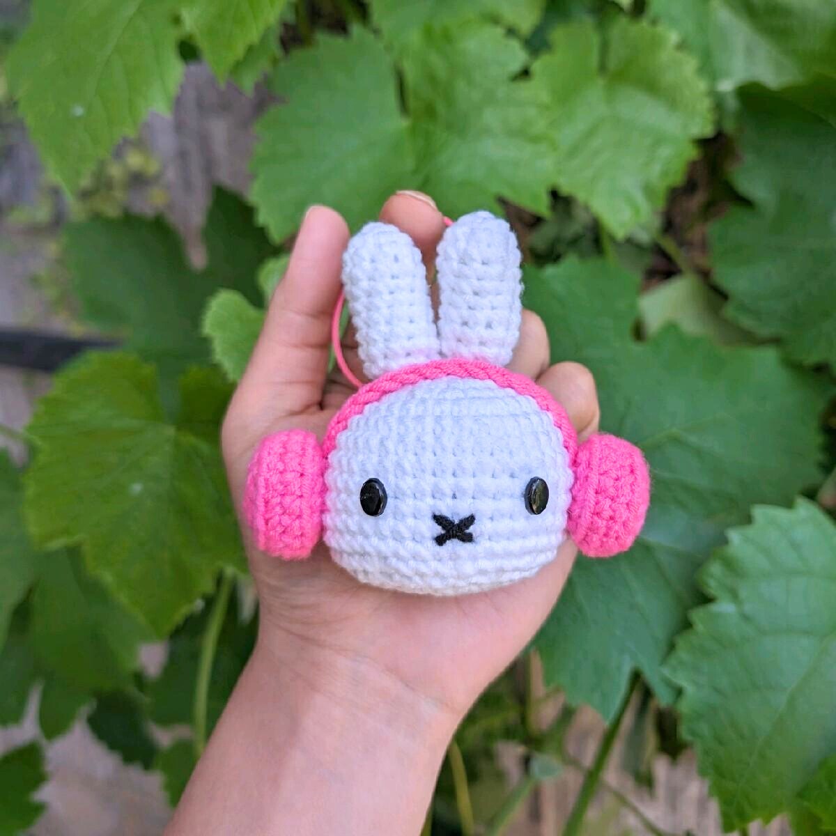 アクセサリー miemie Miffyy Customizable EarMuffs Crocheted Plush Keychain, Cute Little