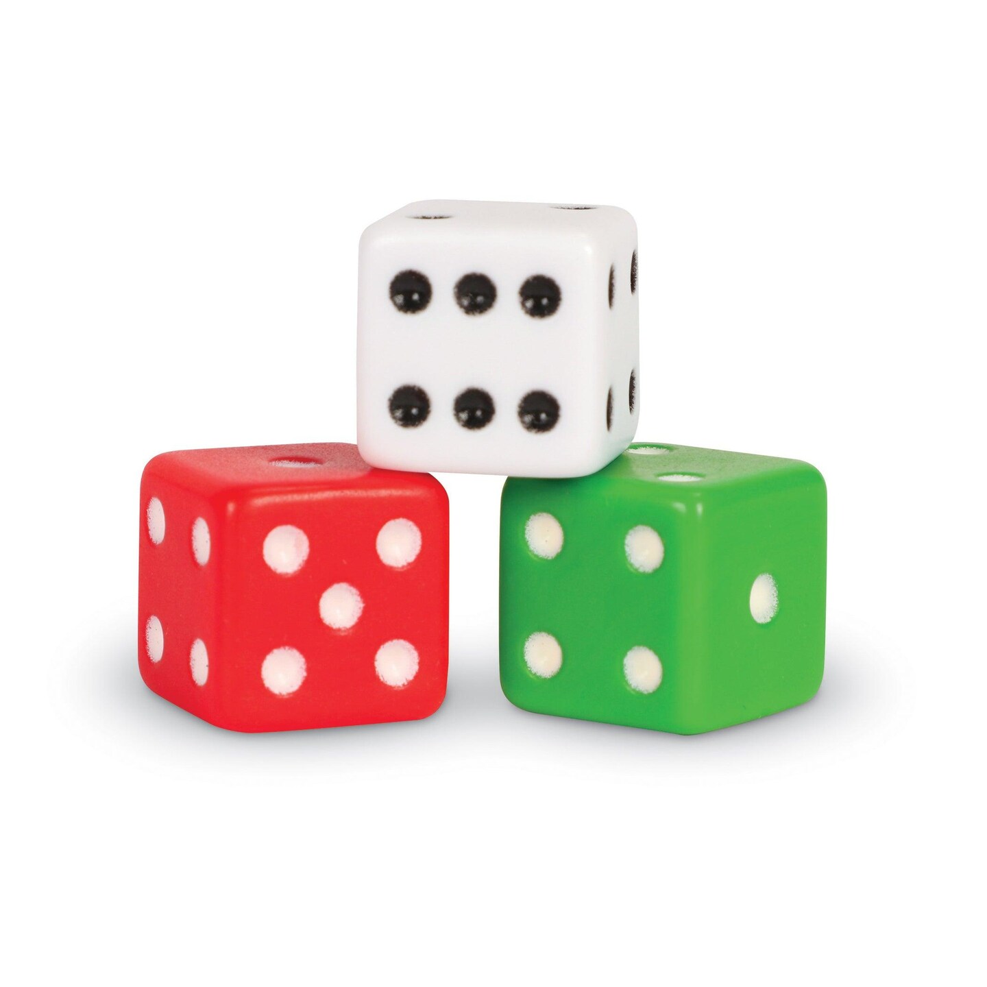 Dot Dice, Red, Green &#x26; White, 36 Per Pack, 3 Packs