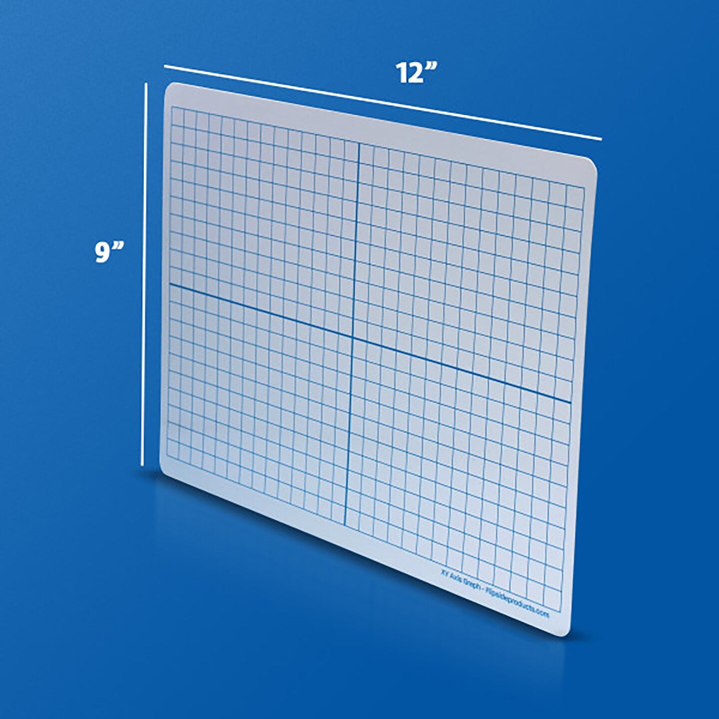 Dry Erase Learning Mat, Two-Sided XY Axis/Plain, 9&#x22; x 12&#x22;, Pack of 48