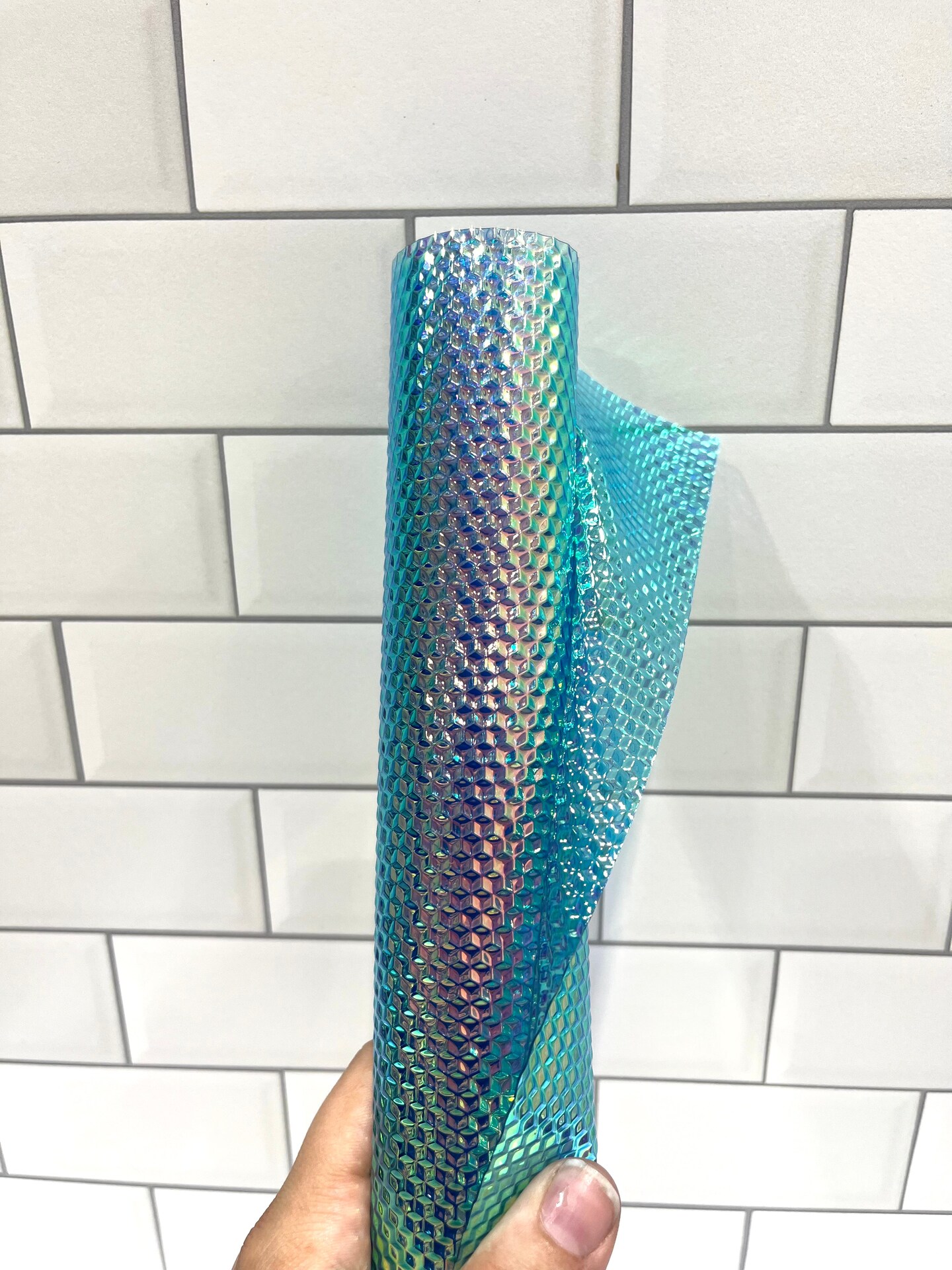 Semi-Clear textured cubic vinyl