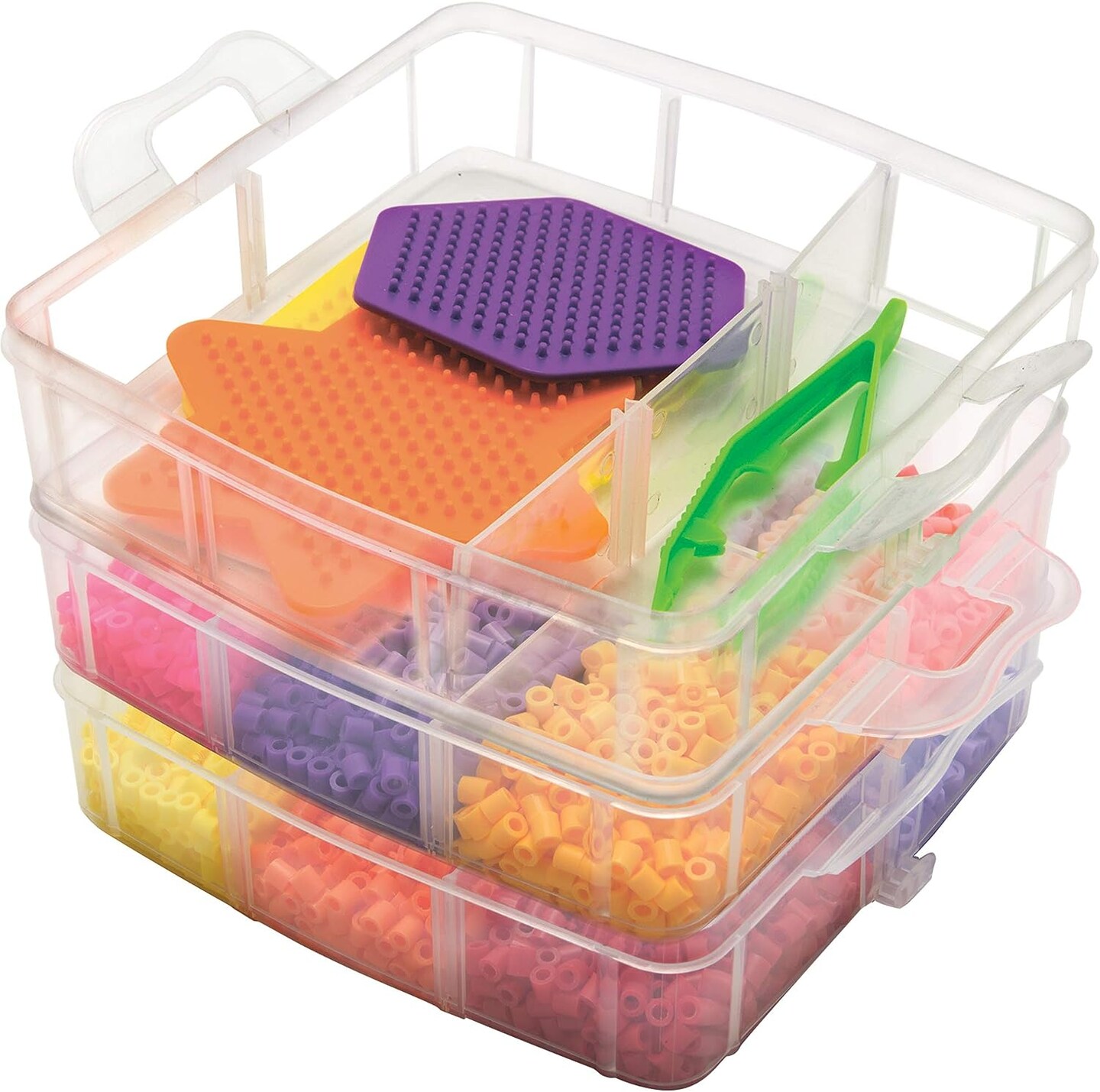 Bead Large Organizer Stackable Storage Container Bead Trays, 3pc.