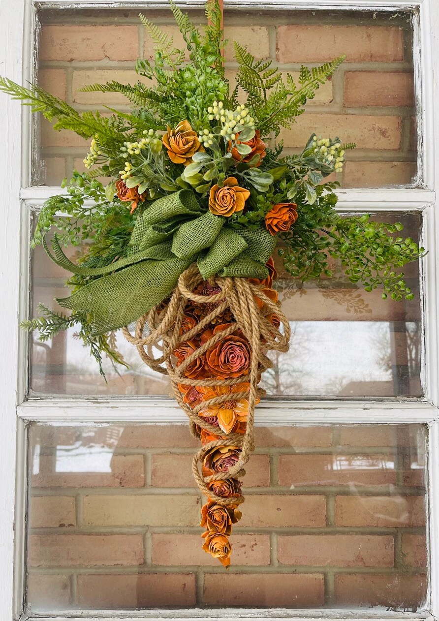 Burlap retailer Carrot Door Hanger