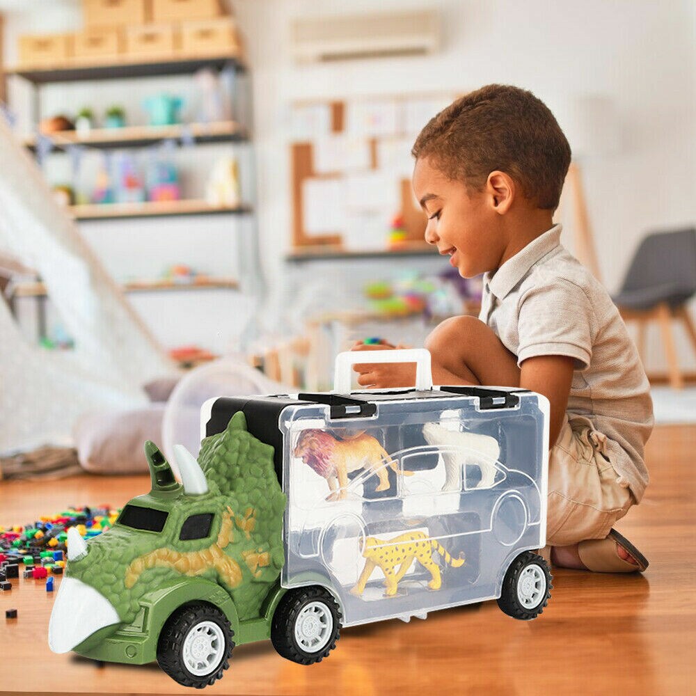 Kitcheniva Car Transport Carrier Truck Dinosaur Toys