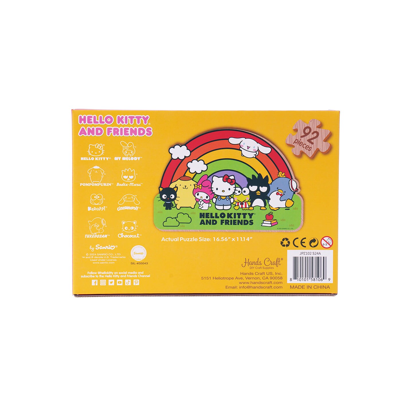 Wooden Jigsaw Puzzle | Hello Kitty&#xAE; and Friends Rainbow