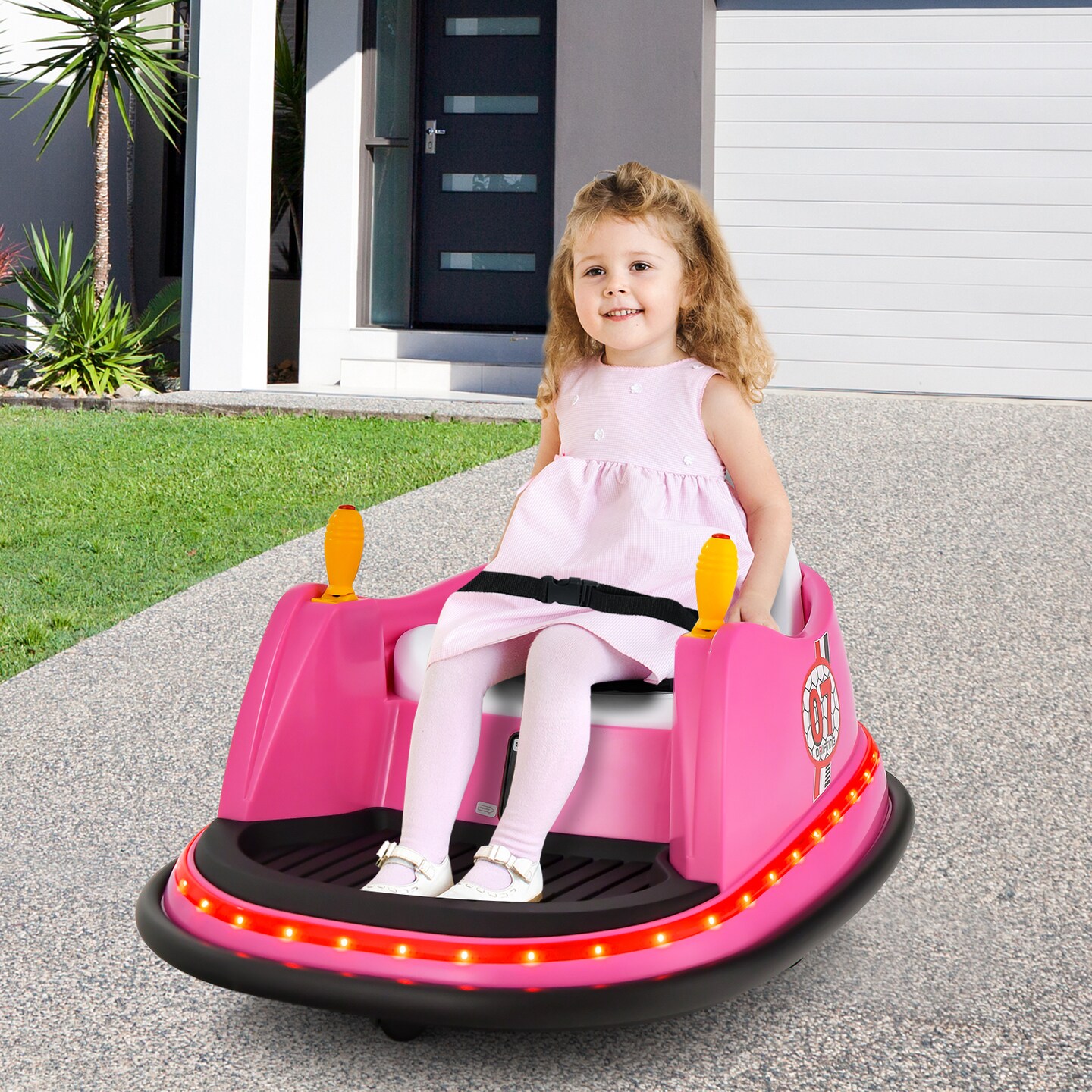 12v Electric Kids Ride On Bumper Car With Flashing Lights For Toddlers