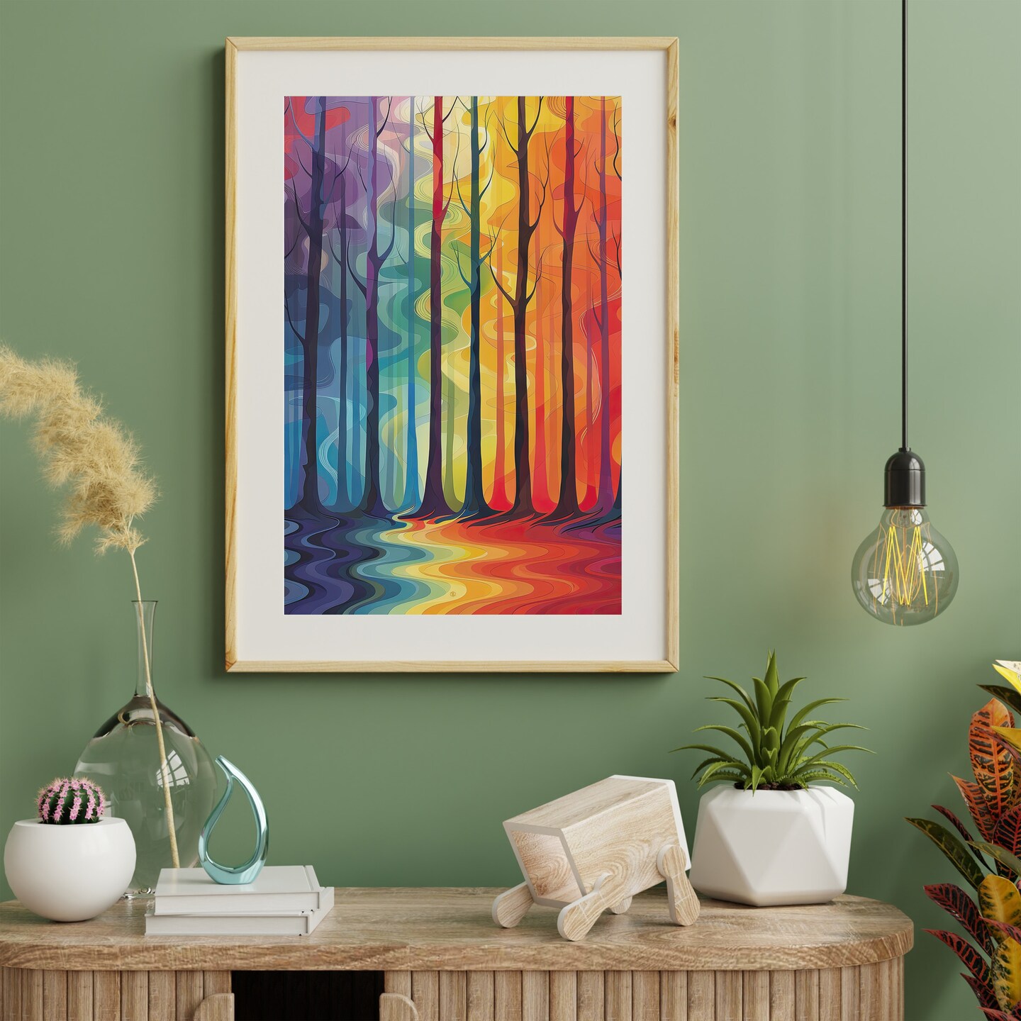 20250322 Abstract「春めく」 Modern Abstract Art, Office Poster, Home Decor | S20A42
