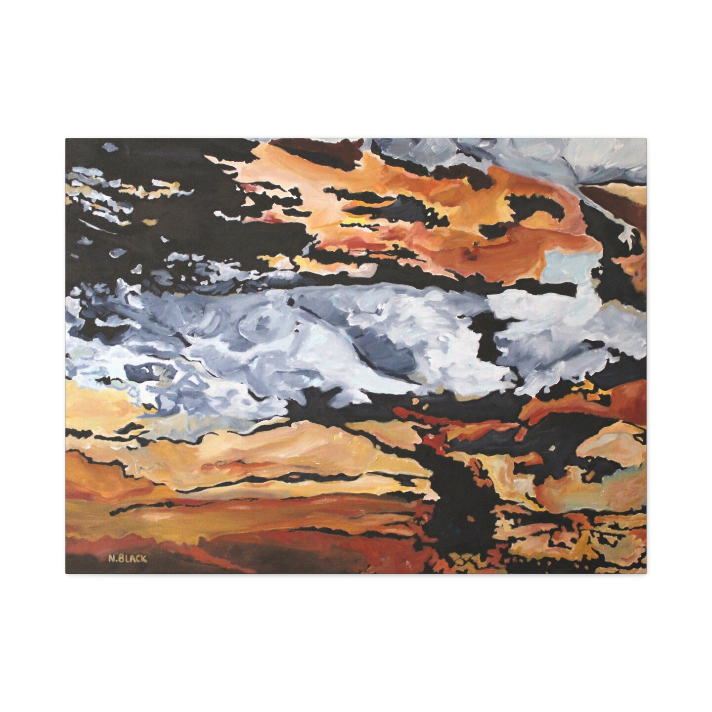 Abstract Canvas Art Home Decor Wood Wall Art Prints Large Wall Decor Coastal Driftwood Brown Grey Luxury Wall Art product 6