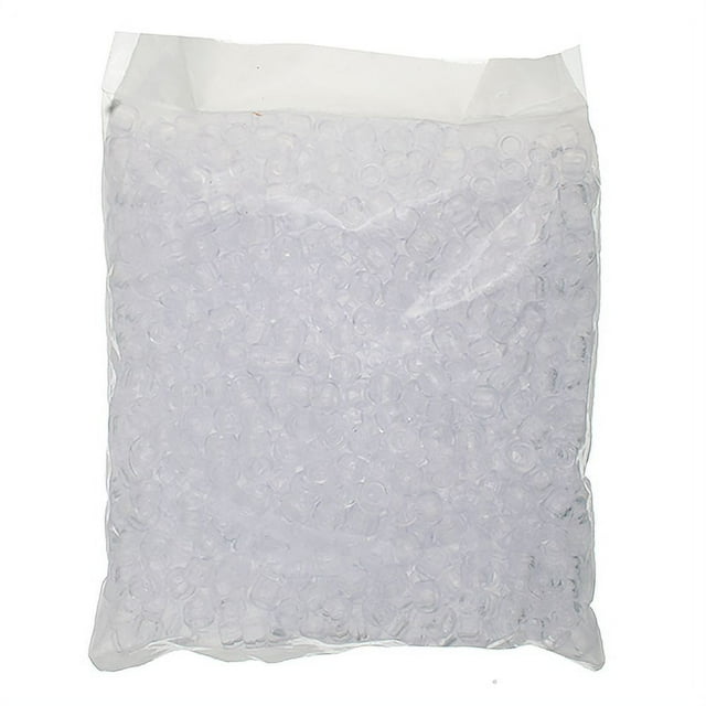 John Bead 9mm Transparent Plastic Pony Beads, 1000pcs