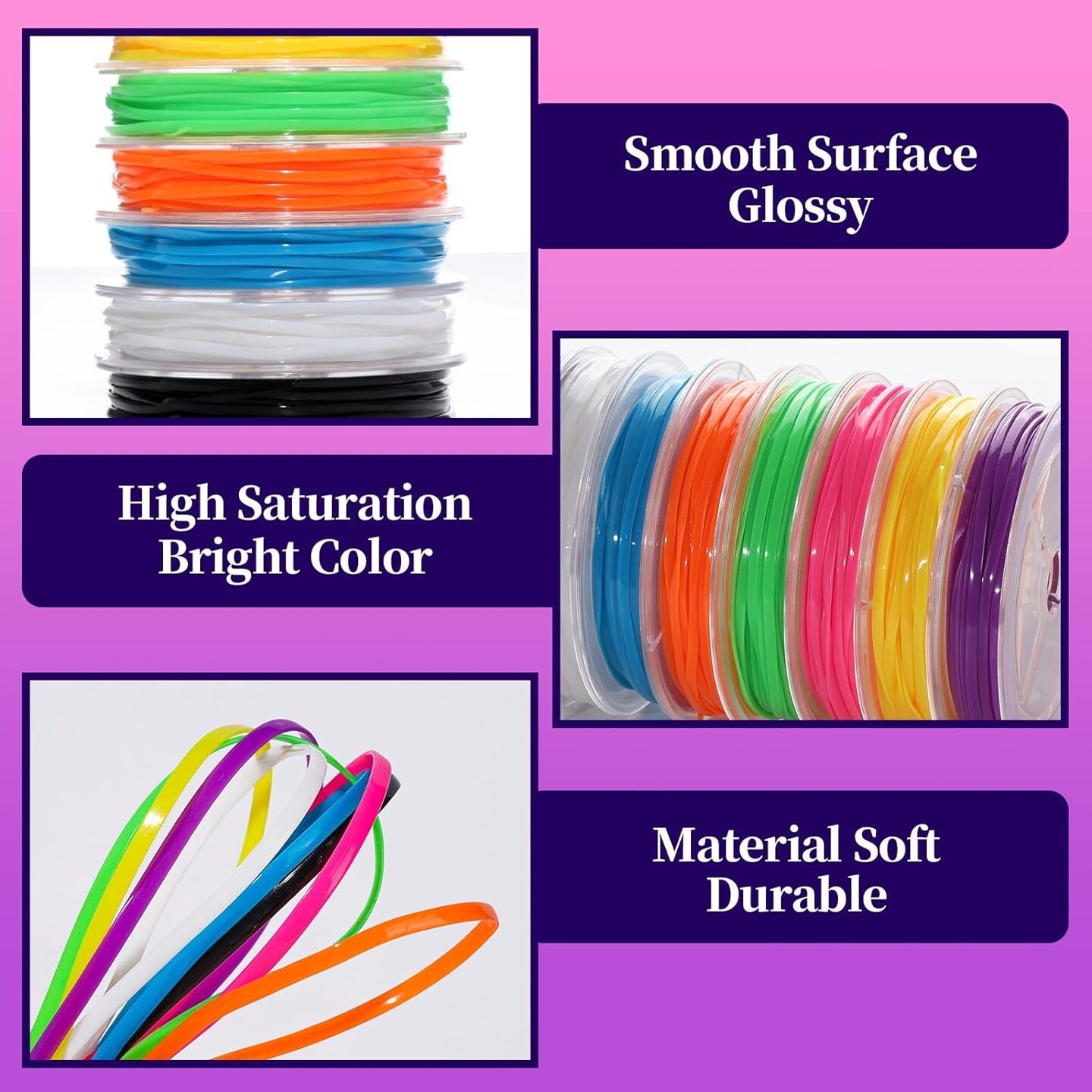 8 Colors Lanyard String Kit, Plastic String Lacing Cord, Bright Color String, Lanyard String for Crafts, Bracelets and Jewelry Making String Weaving Kit for Craft DIY