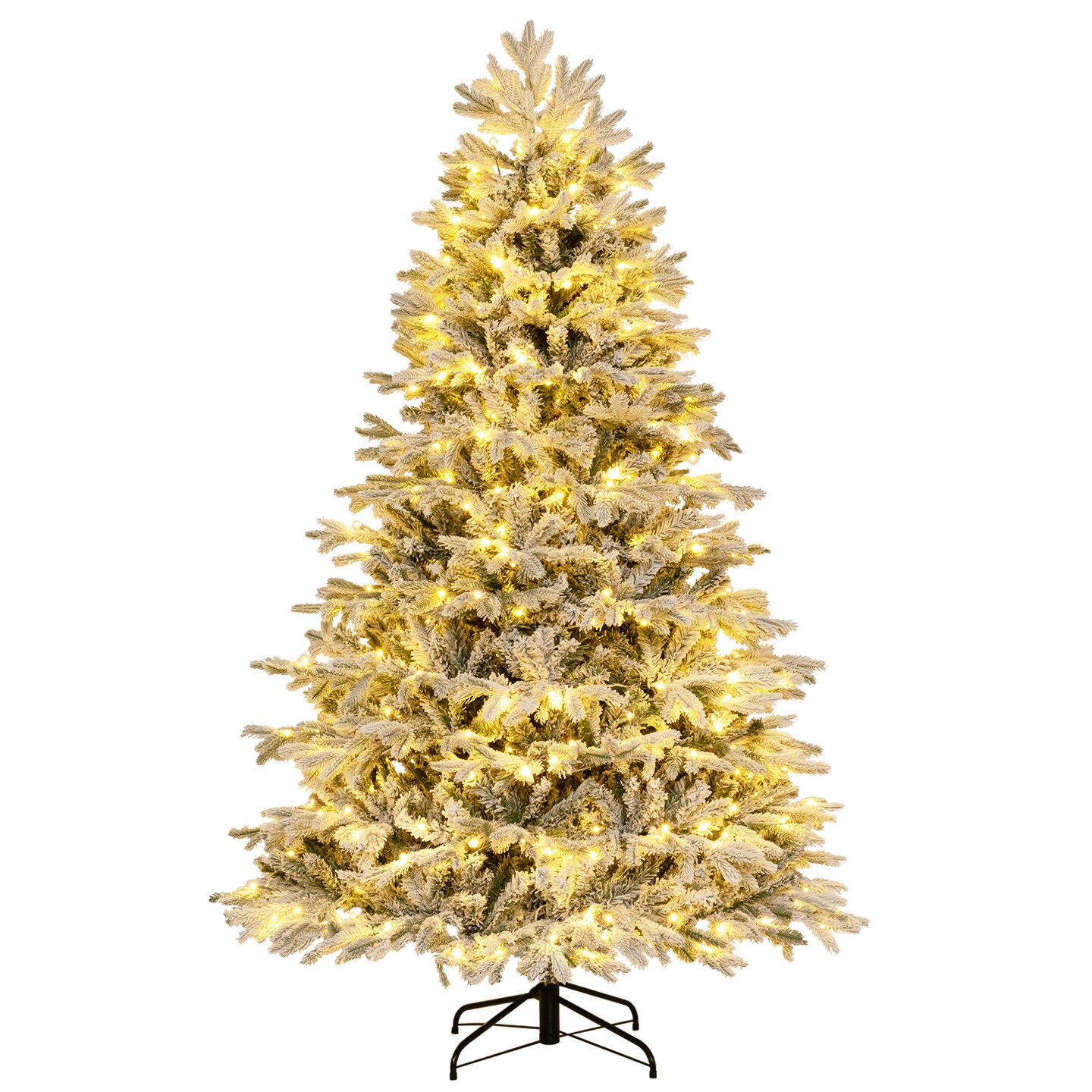 Artificial Pre-lit Christmas Tree Hinged Xmas Tree With Warm White Led Lights
