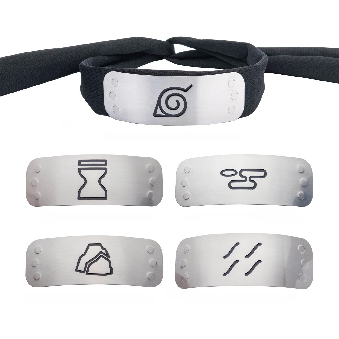 Naruto Cosplay Headband Replica Set With 4 Interchangeable Village Metal  Plates | Michaels