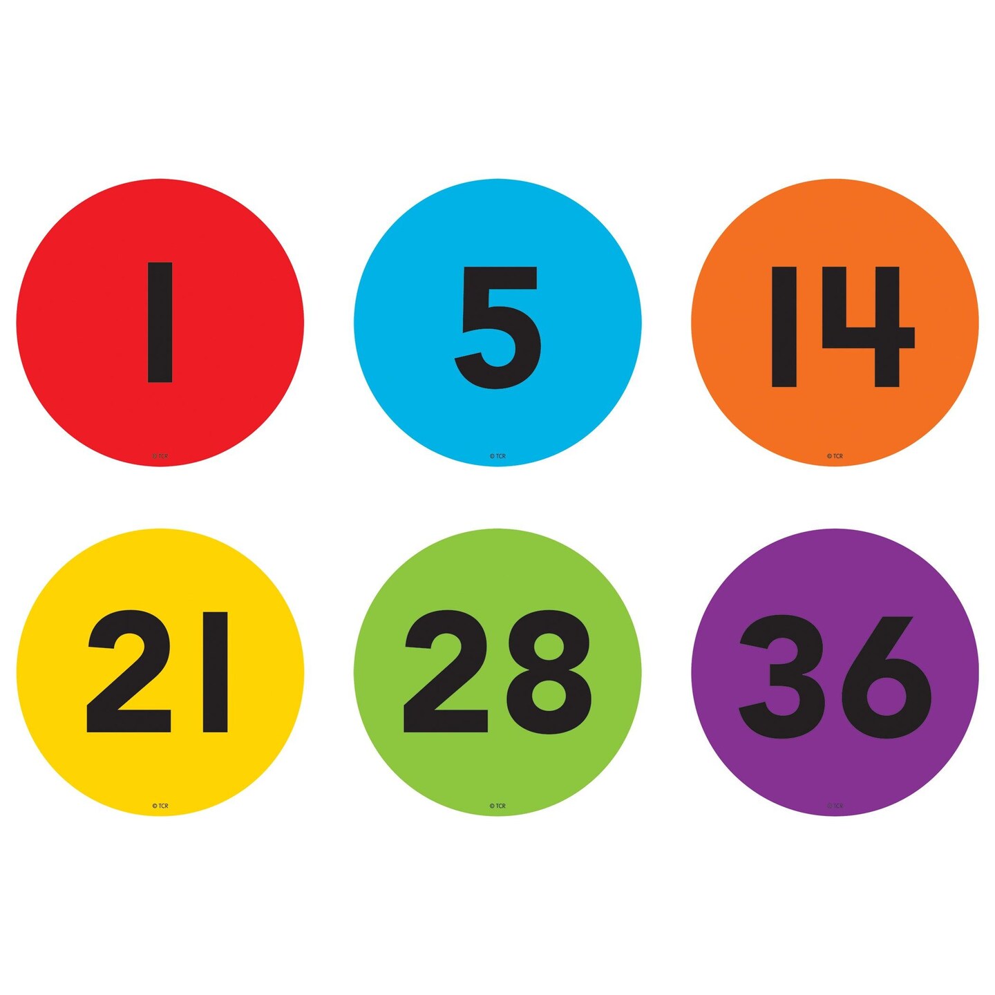 Spot On&#xAE; Numbers 1-36 Floor Markers, 4&#x22;