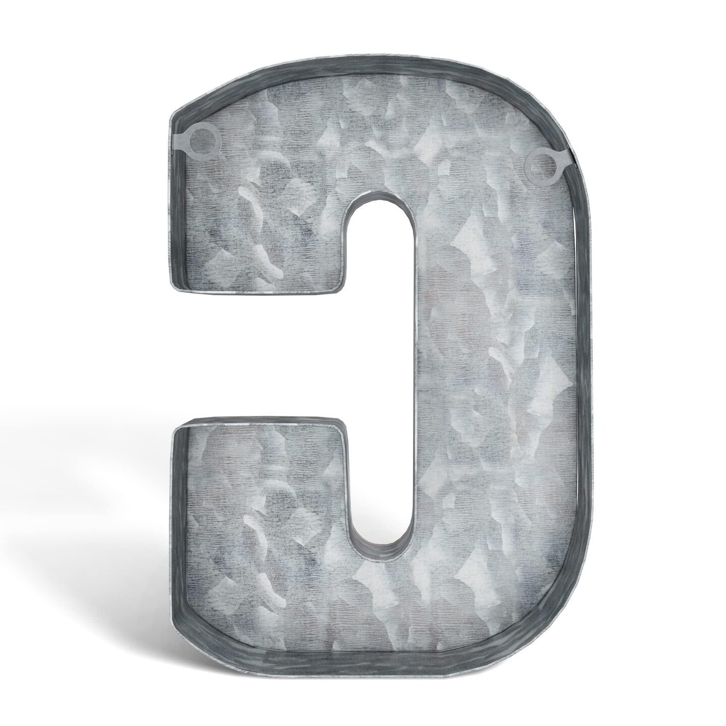 Galvanized Metal Letters for Wall Decor 3D Letter С for Hanging or Freestanding Unique Blend of Rustic Vintage Western and Industrial Styles Fits for Living Room Lobby Kitchen Bedroom Decoration