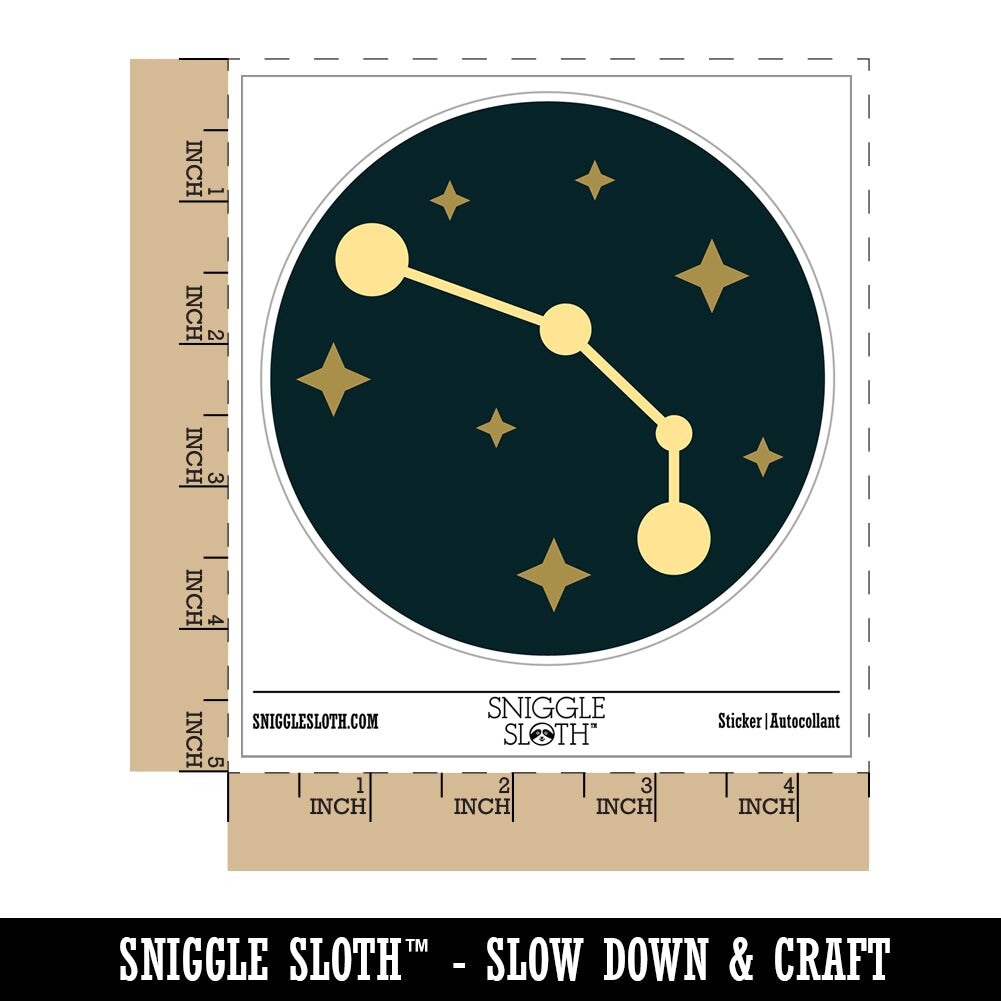 Aries Zodiac Star Constellations Waterproof Vinyl Phone Tablet Laptop Water Bottle Sticker Set - 5 Pack
