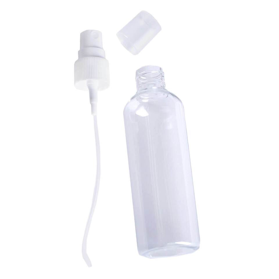 4 Clear 4 oz Empty Refillable Bottles Fine Mist Universal Use Sprays