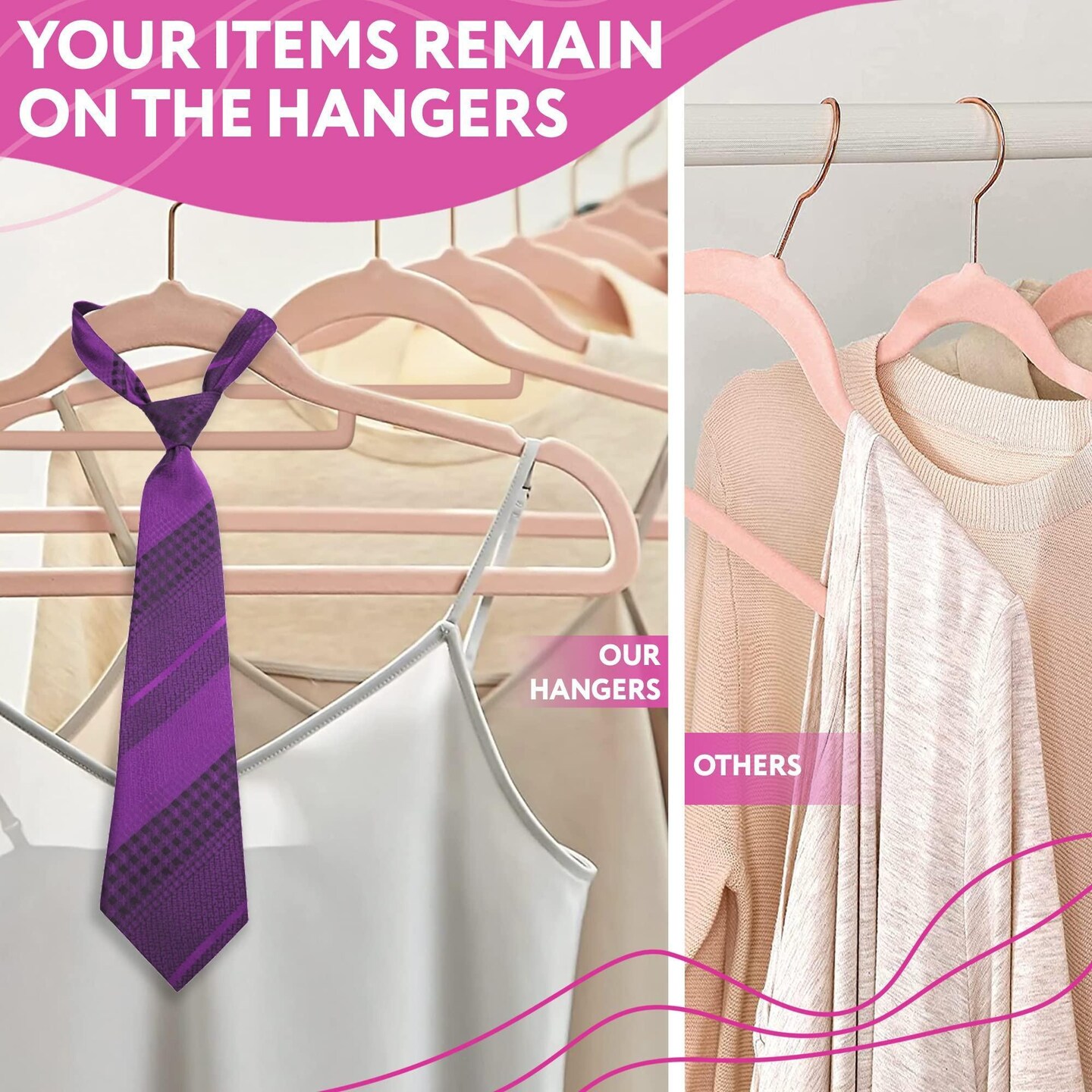 Rose Velvet Hangers 17.5. Pack of 10 Thin Hangers Non Slip Velvet for Any Clothing Style. Sturdy &#x26; HeavyDuty Velvet Hanger 17.5 Inch Size. Portable Adult Velvet Clothes Hangers