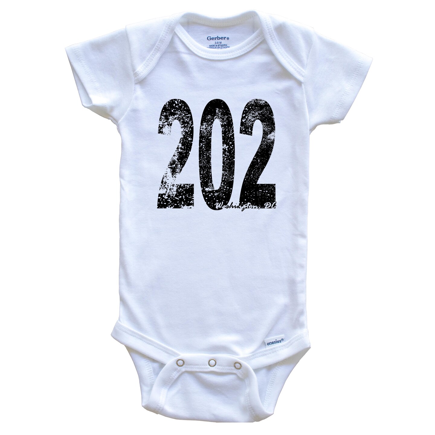 202 Washington DC Area Code One Piece Baby Bodysuit One Piece Baby  Bodysuit (bb11048) MakerPlace by Michaels