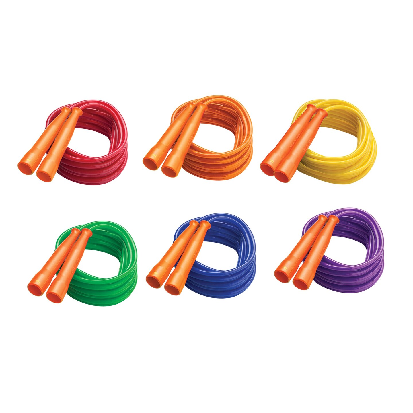 Licorice Speed Jump Rope, 16&#x27; with Orange Handles, Pack of 6