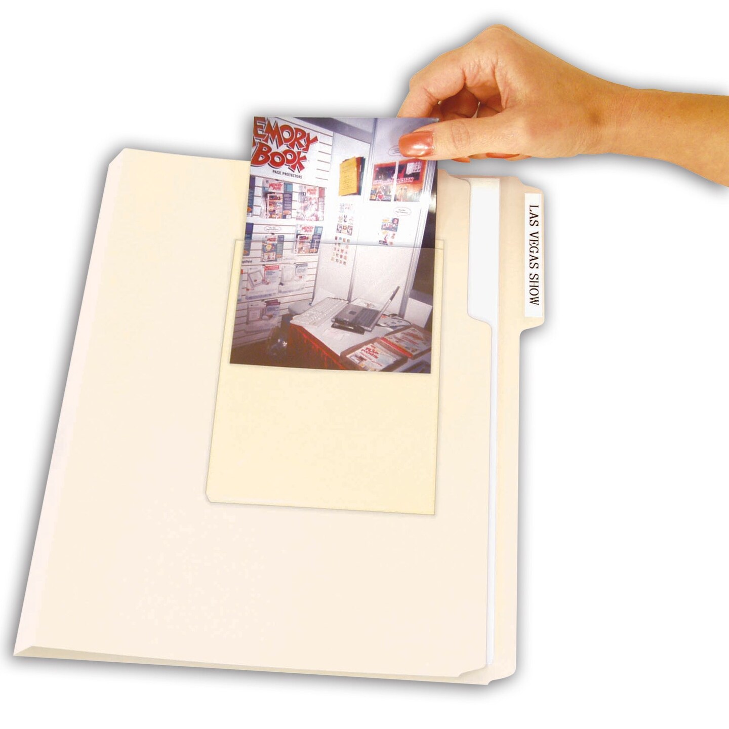 Peel &#x26; Stick Photo Holders, Clear, 4&#x22; x 6&#x22;, 10 Per Pack, 5 Packs