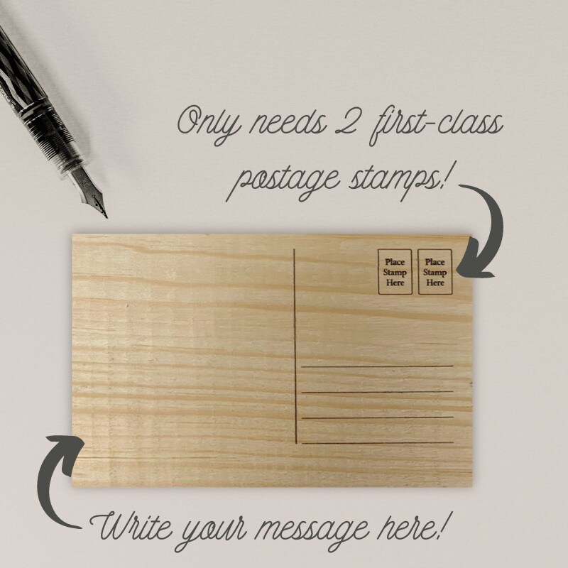Home State Home Wood Postcards