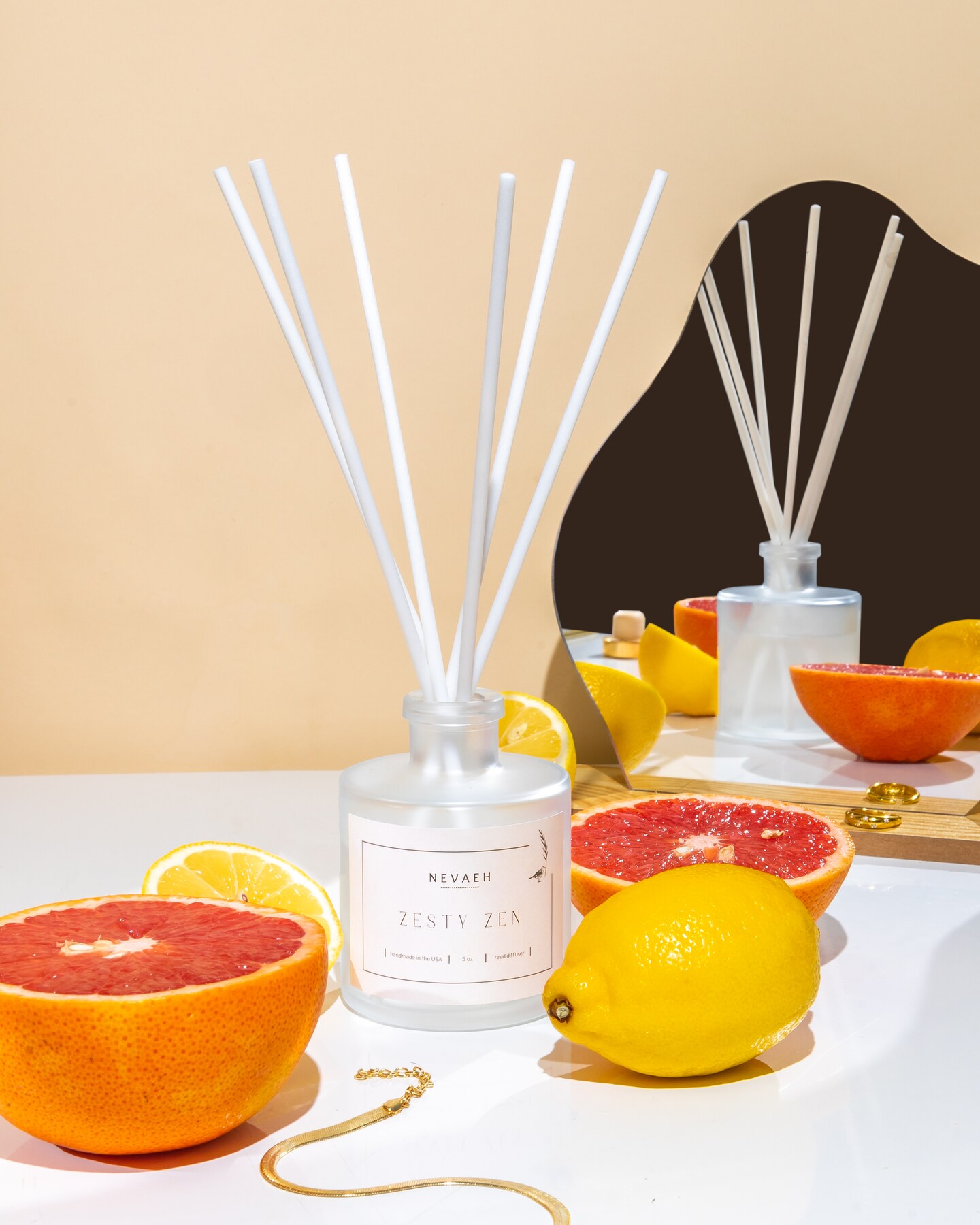 NEVAEH Zesty Zen Reed diffuser |Room Fragrance |Aromatherapy |Home