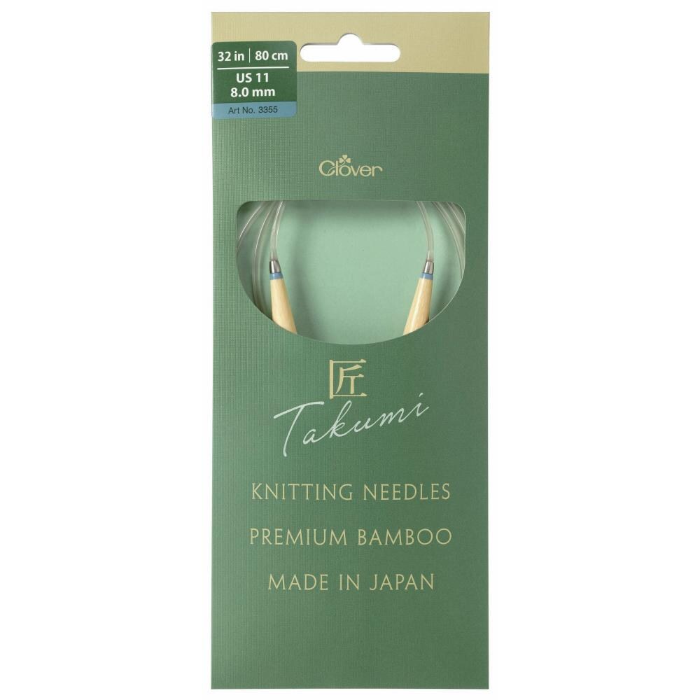 Clover Takumi PRO 32" (60cm) Bamboo Circular Knitting Needles