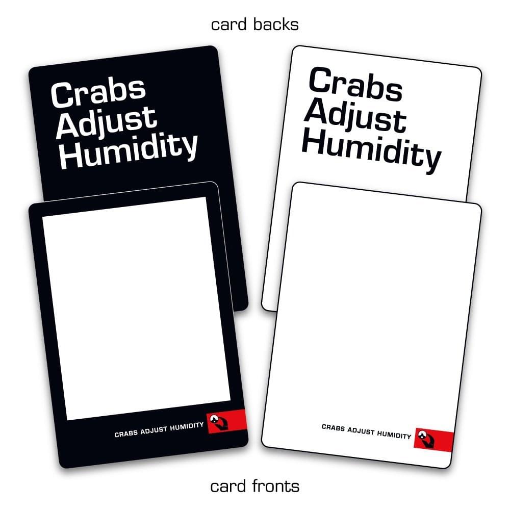 Crabs Adjust Humidity Playing Cards Blank Deck