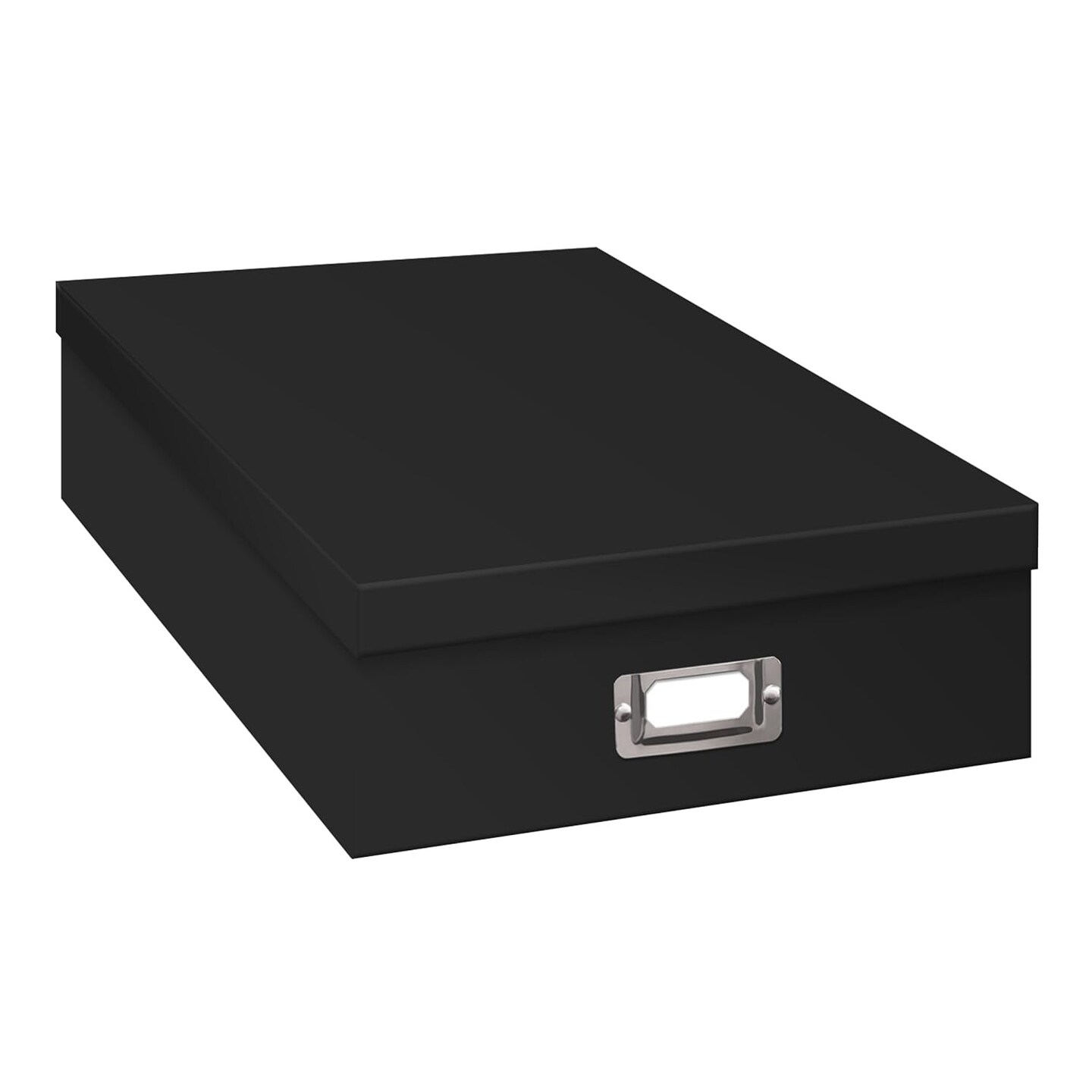 Jumbo Scrapbook Storage Box, Black, 14.75 Inch x 13 Inch x 3.75 Inch