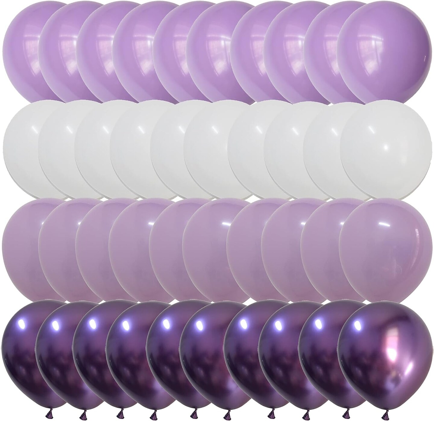 Latex Balloons White Lavender Purple&#x2013; Gradient Purple color Balloons for Baby Shower Birthday Girl Wedding Anniversary Party Decorations (Voilet + Light Purple)
