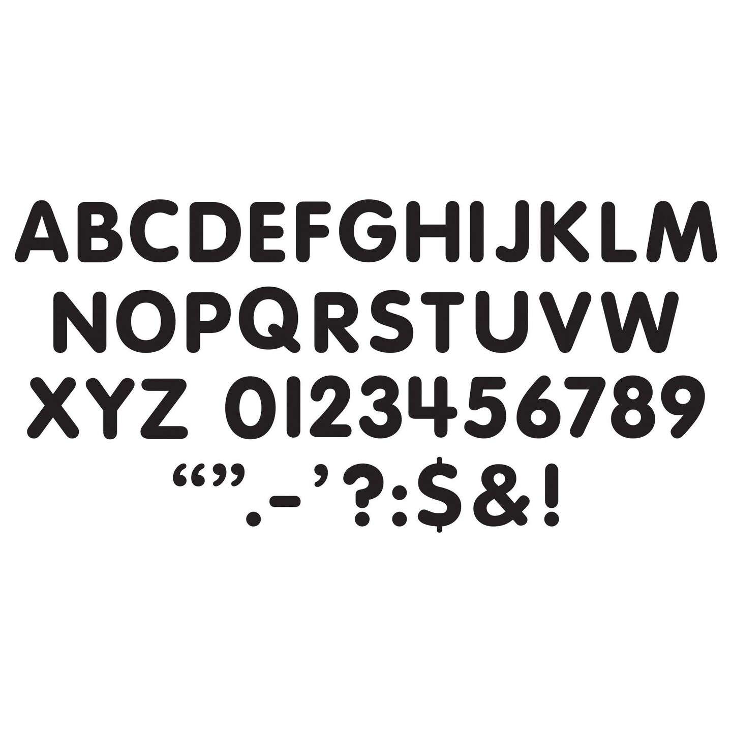 Black 1&#x22; STICK-EZE&#xAE; Stick-On Letters, 324 Pieces Per Pack, 6 Packs
