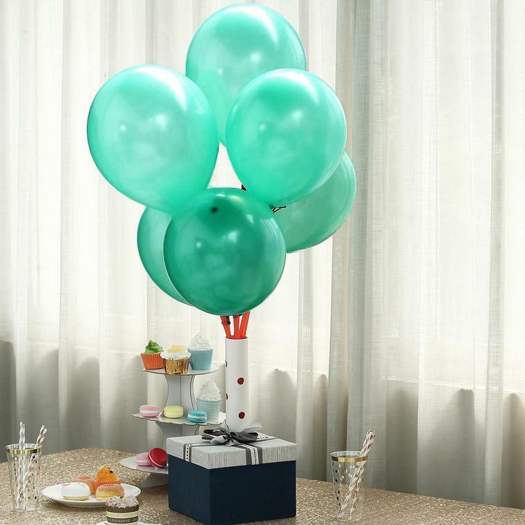 25 pcs TURQUOISE 12&#x22; Metallic Latex Balloons