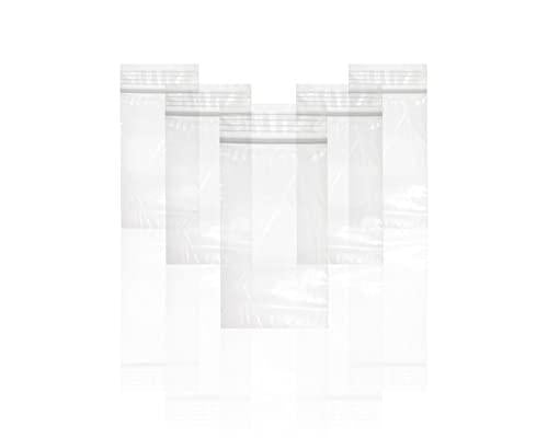 Zip Bags 4 x 7 Pack of 100 Clear Plastic Jewelry Bags with Zipper 2 Mil Thick Polyethylene Sealable Bags Self Lock Plastic Baggies Heavy Duty Resealable Plastic Bags Small Pill Bag