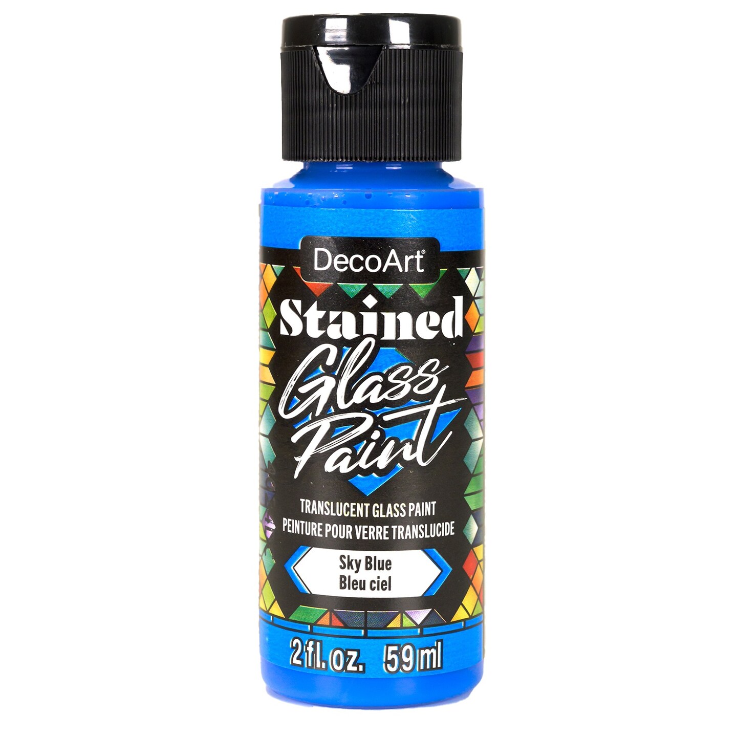 DecoArt Stained Glass Paint 2oz-Sky BLue