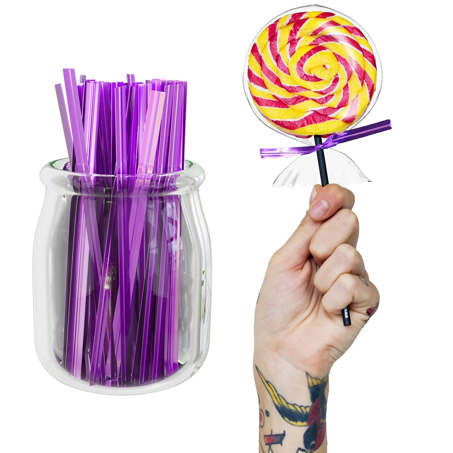 Purple Twist Ties for Bags 4 Wire and Plastic Bread Ties 1000 Pack Bendable Plastic Twisty Ties Universal and Lightweight Wire Bag Ties Twists for Gardening Packing Decorating