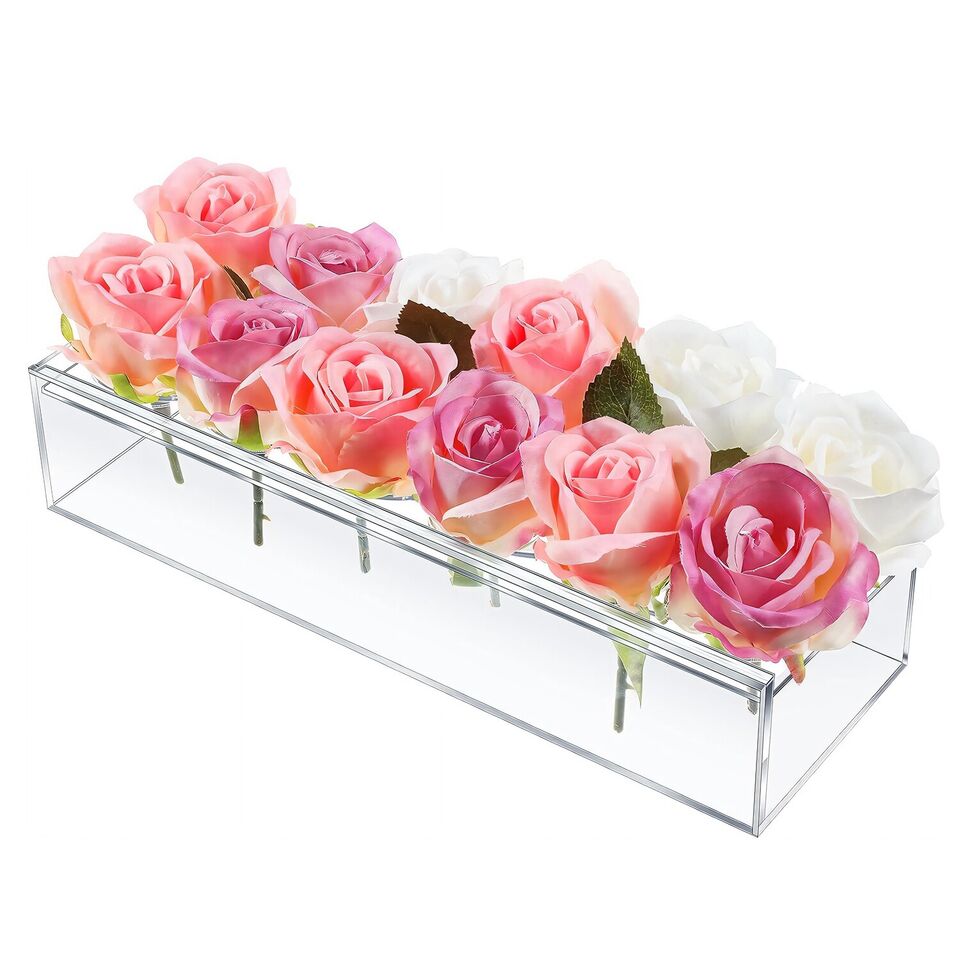Rectangular Acrylic Flower Vase