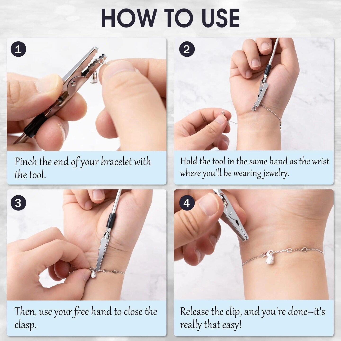 Bracelet Helper Tool   Fastener Helper Tool for Bracelet Necklace Jewelry Watch   Clasp Helper   Portable Easy to Use Made of Metal