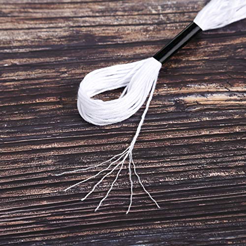 32 Skeins Black to White Gradient Grey Brown Embroidery Floss, Cross Stitch Threads Friendship Bracelets Floss with 12 Floss Bobbins, 2 Embroidery Needles and Needle Threader