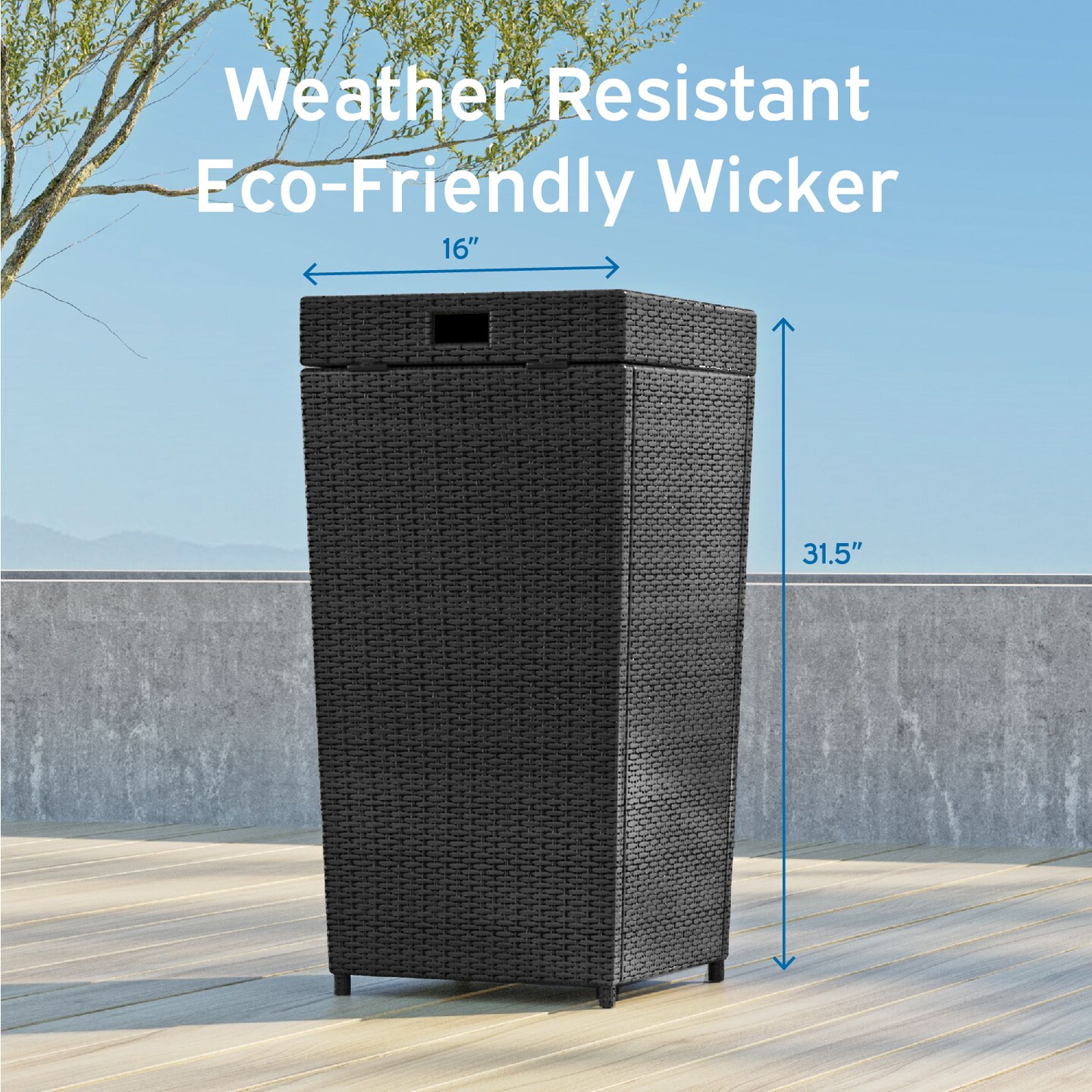Nestl Wicker Trash Can