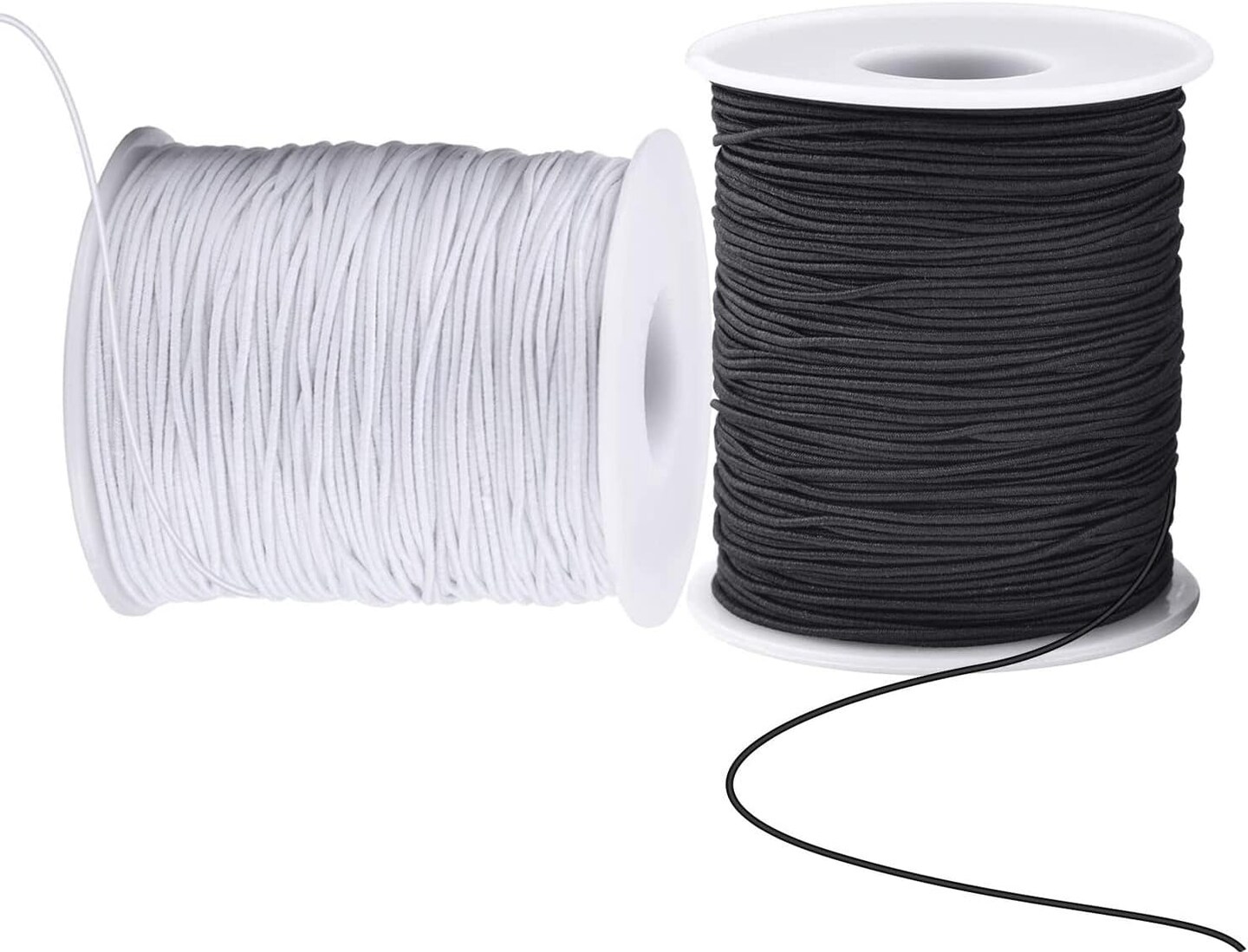 Elastic Cord for Bracelets, 2 Rolls 1 mm 330 Feet Sturdy Bracelet String, Stretchy Elastic String for Jewelry Making, Necklaces, Beading