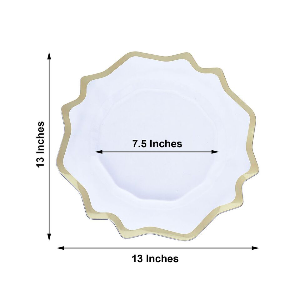 24 CLEAR GOLD 13&#x22; CHARGER PLATES
