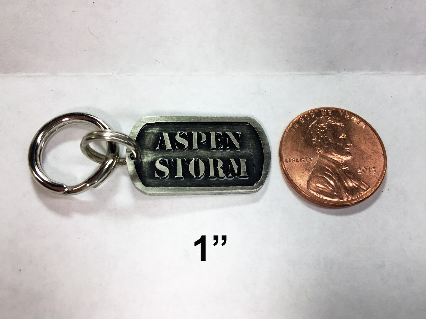 US United States Military Style Dog Tag Pet Id-Engraved Raised Name In Nickel, Brass or Copper-Hand Cut And Personalized Dog Tag product 2