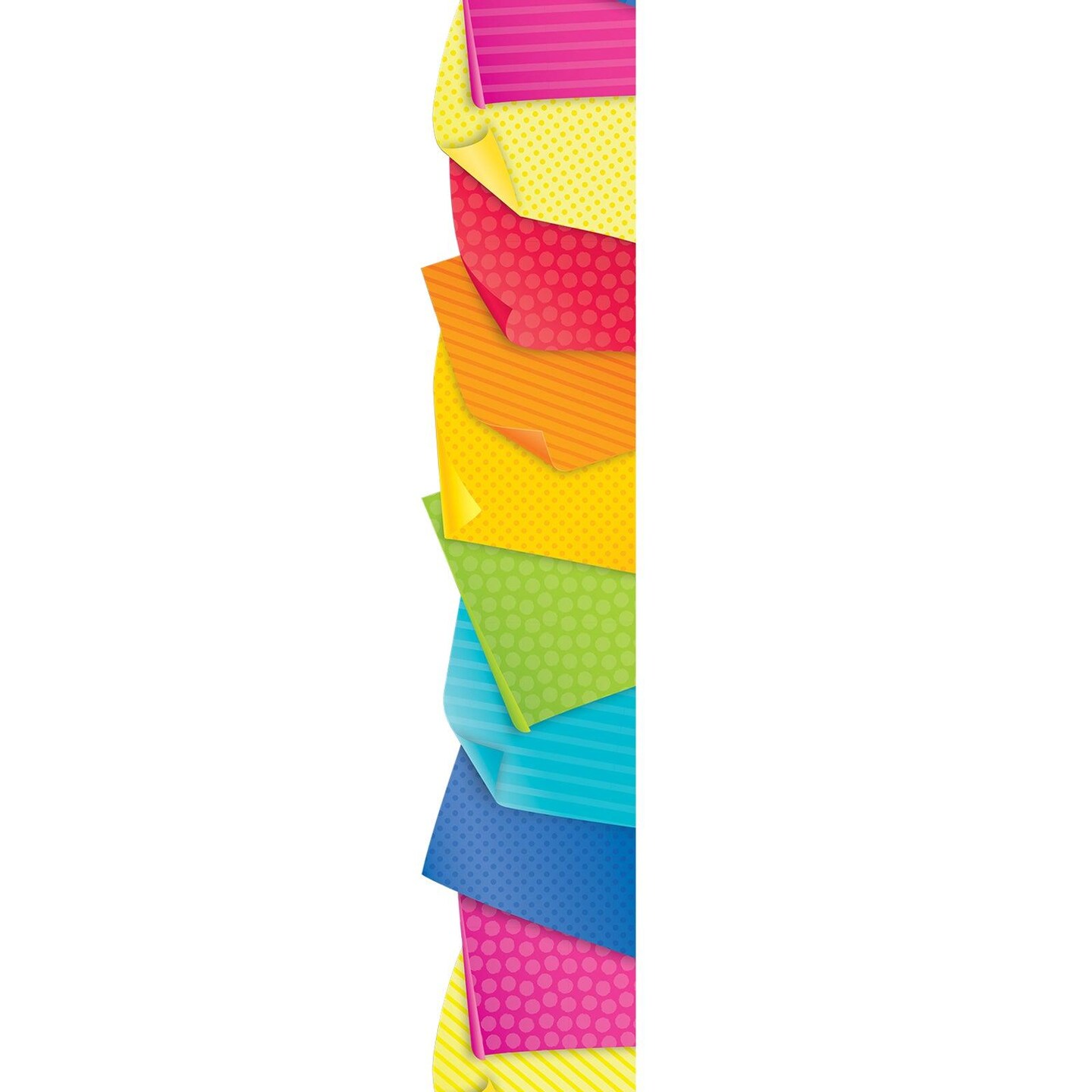 Bold &#x26; Bright Sticky Notes EZ Border, 48 Feet Per Pack, 3 Packs