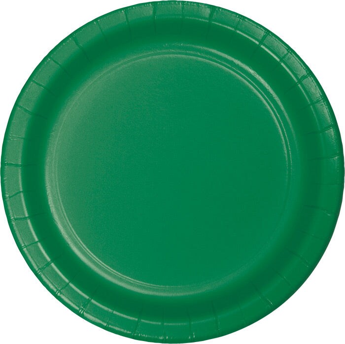 Emerald Green Paper Dessert Plates, 24 ct