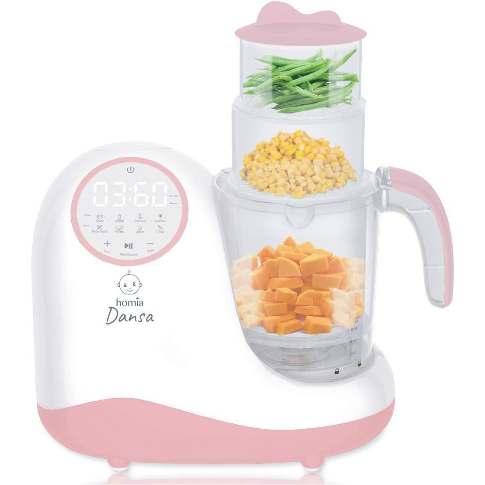 Baby Food Maker Chopper Grinder  Mills and Steamer 8 in 1 Processor for Toddlers  Steam Blend Chop Disinfect Clean 20 Oz Tritan Stirring Cup Touch Control Panel Auto ShutOff 110V Only
