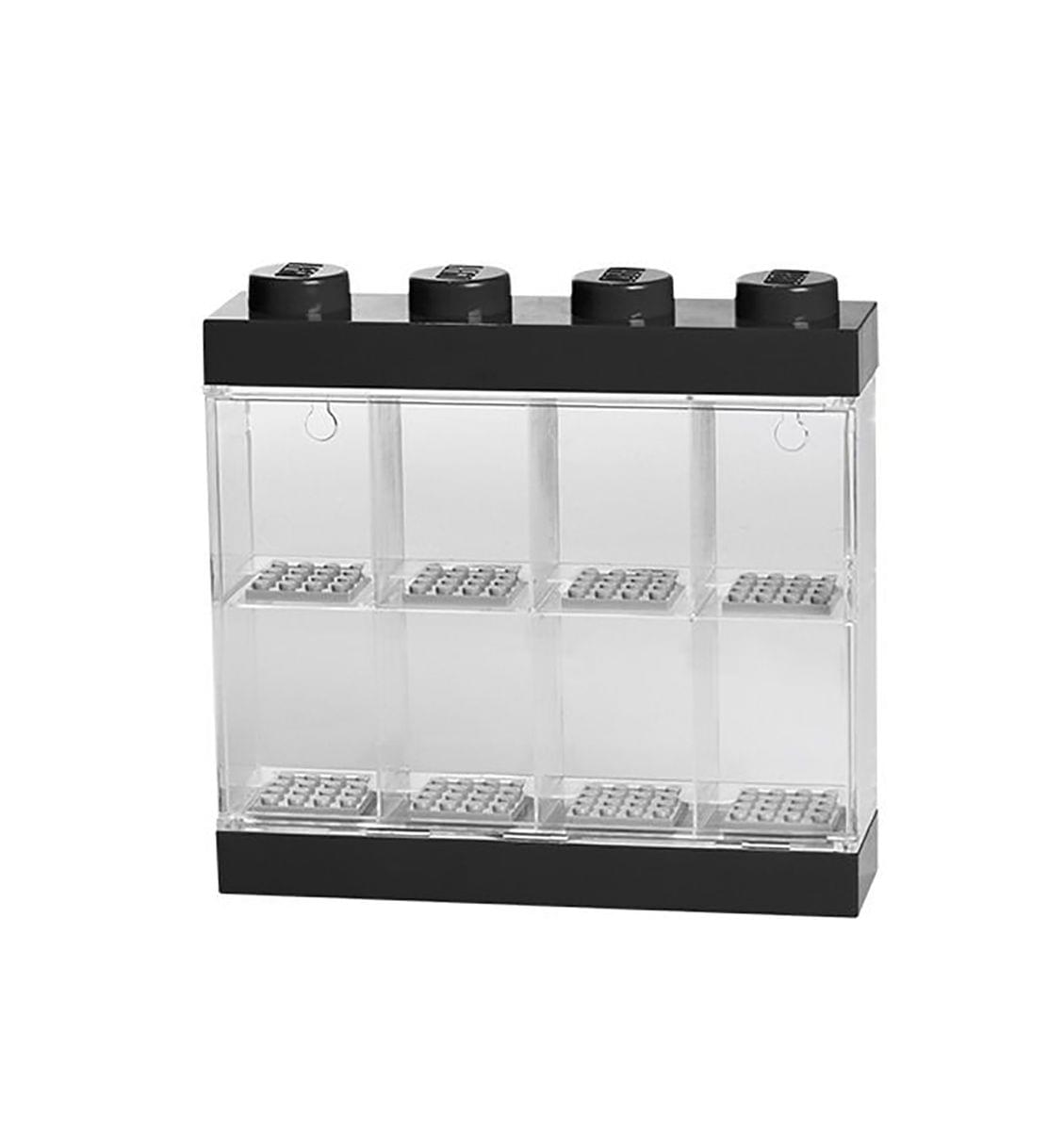 LEGO Minifigure 8 Compartment Display Case, Black