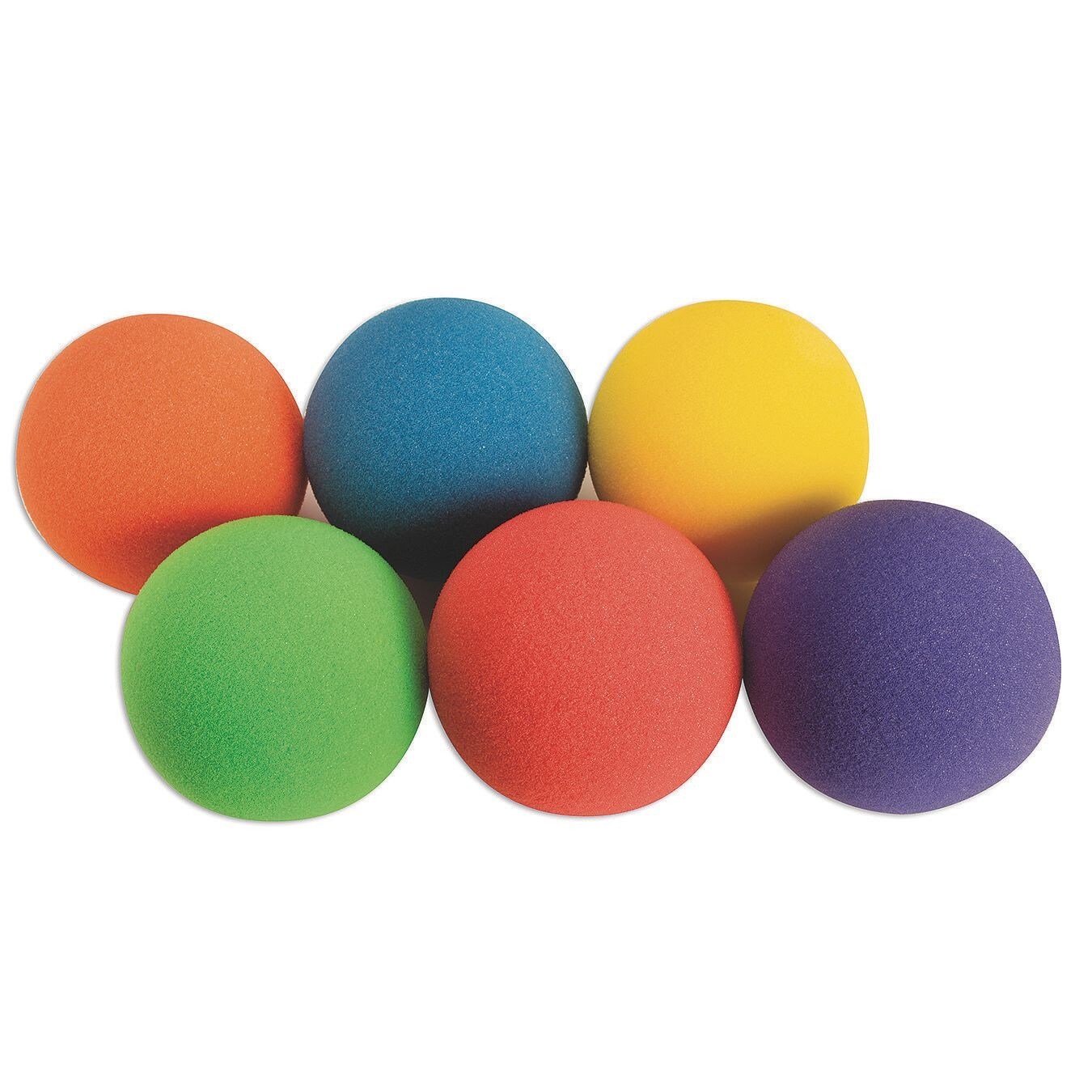 S&#x26;S Worldwide Spectrum Light Foam Ball Set, 7&#x22; Uncoated Balls in Assorted colors.  Set of 6.  Super Light Weight, Safe for Indoor and Outdoor Play.