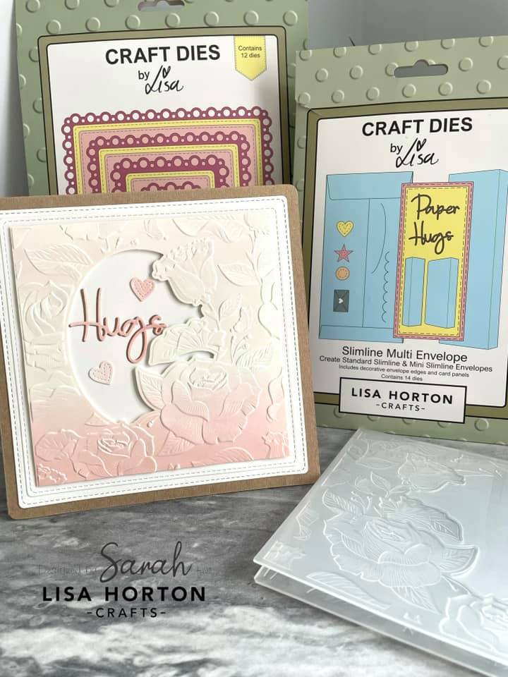 Lisa Horton --That Craft Place Lisa Horton Crafts 6x6 3D Embossing Folder - Shower Of Roses