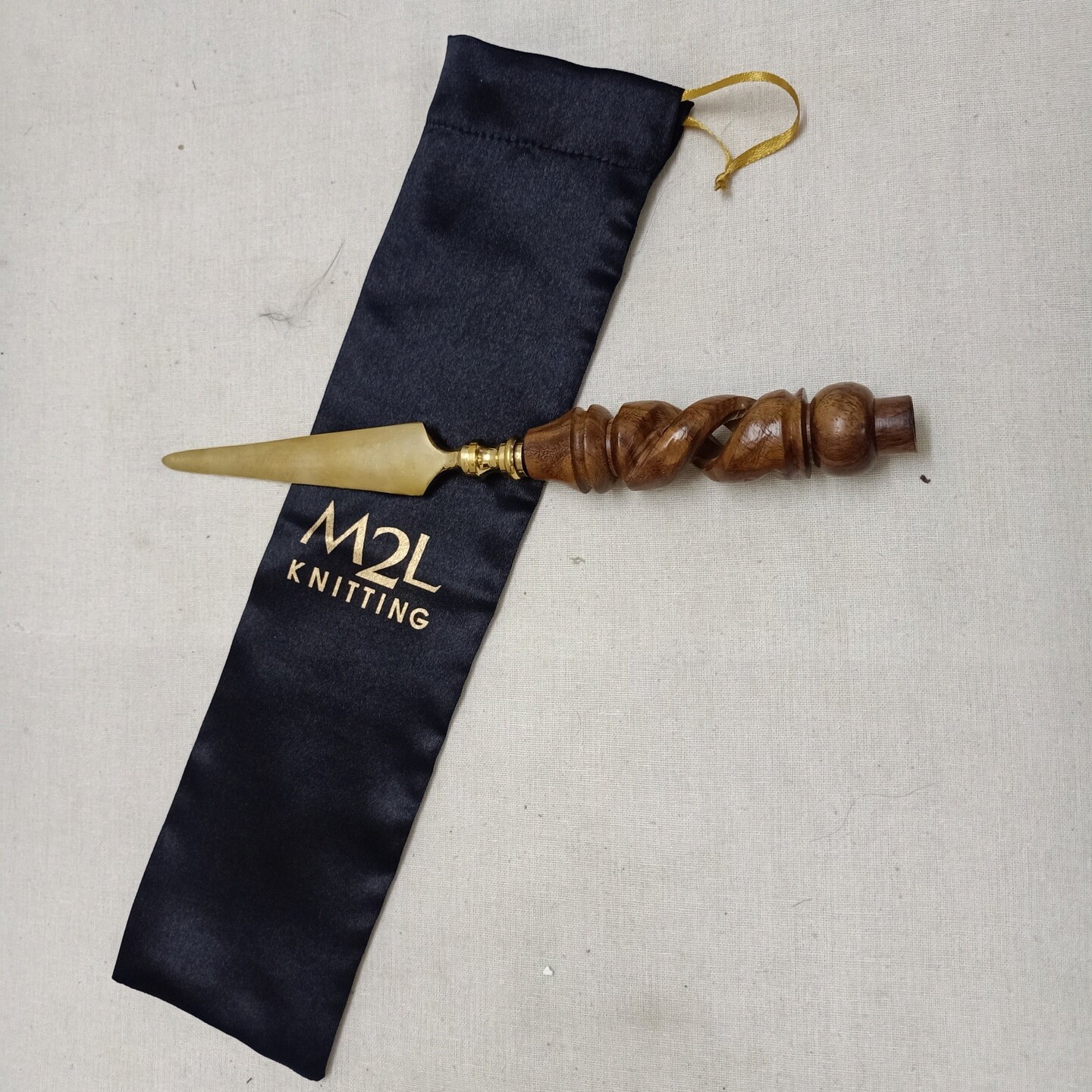 My Two Ladies Brass &#x26; Rosewood Letter Opener | w/Logo