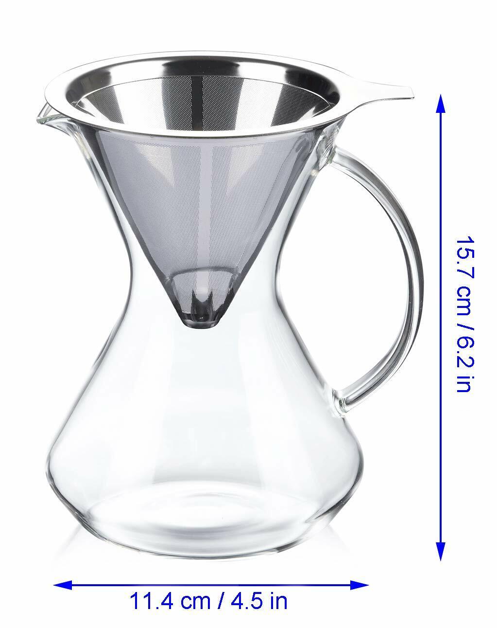 Glass Coffee Maker with Coffee Dripper Filter