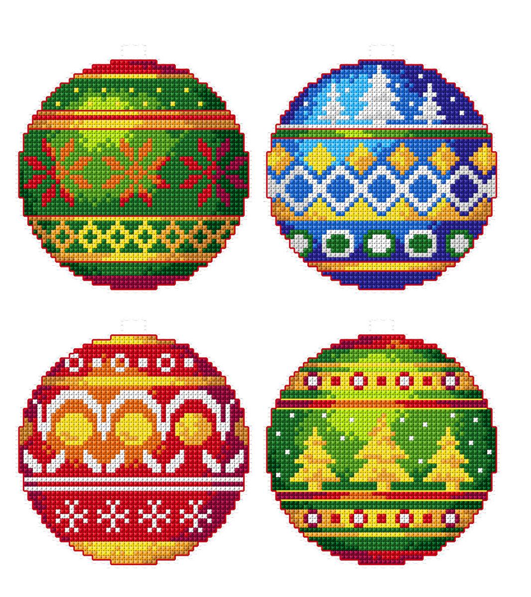Christmas ornaments Counted Cross-Stitch Kit